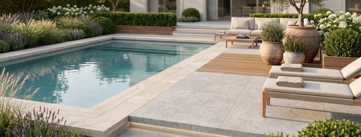 photo IA ambiance piscine